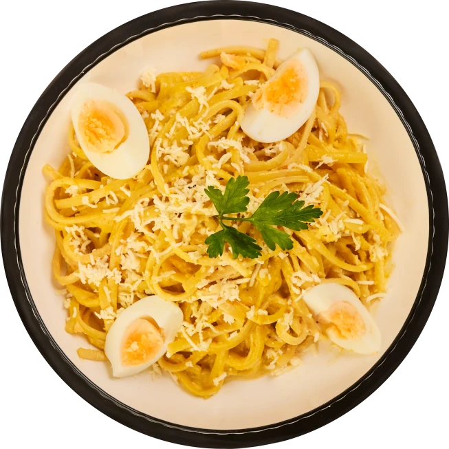linguini grosso con aji mani